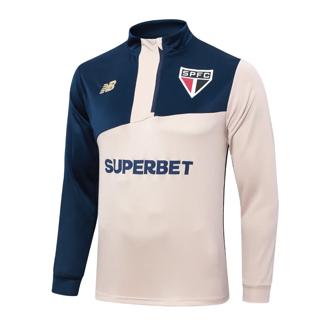 Conjunto Agasalho Comissão São Paulo 24/25 - Bege